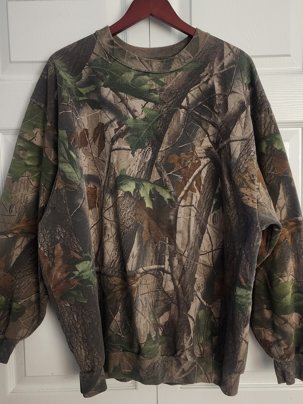 Vintage Redhead Camo Realtree Hardwoods Crewneck Sweatshirt, Hunting Grunge 2XL